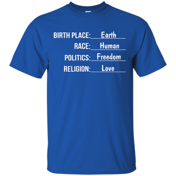 Birthplace Earth Race Human shirt