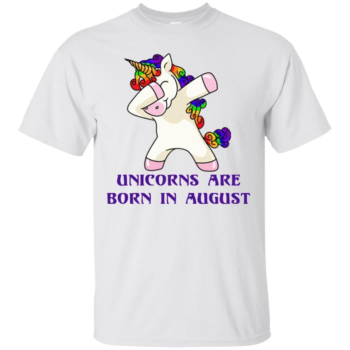 Dabbing Unicorns are born in August shirt, tank top, racerback