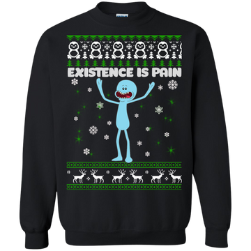 Mr meeseeks: existence is pain ugly Christmas sweater, long sleeve
