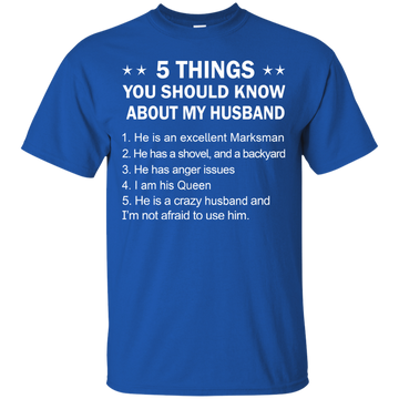 5 things you should know my husband shirt, hoodie, tank