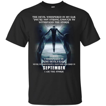 The Devil whispered in my ear, a Man born in September shirt, tank