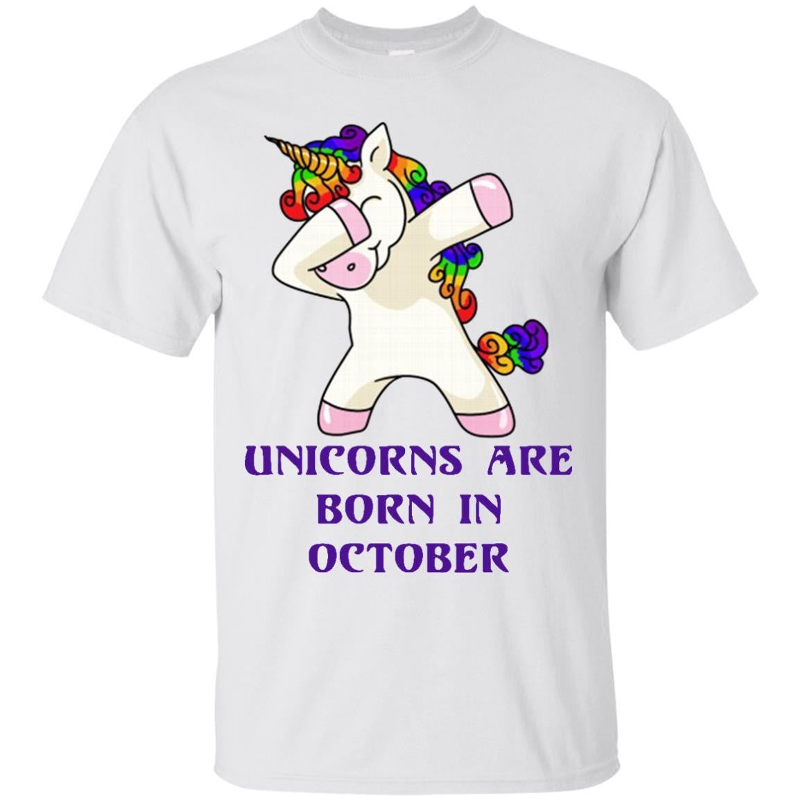 Dabbing Unicorns are Born in October shirt, tank top, racerback