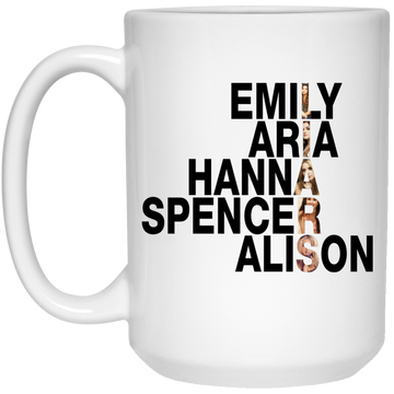 Pretty Little Liars: Emily Aria Hanna Spencer Alison mugs